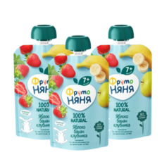 FRUTO NYANYA Apple banana 프루토냐냐 사과바나나퓌레 90g, 3개, 사과바나나맛