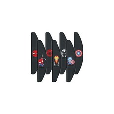 YKM 마블 히어로 캐릭터 슬림 도어가드 차량용, 1세트, 스파이더맨-거미심볼