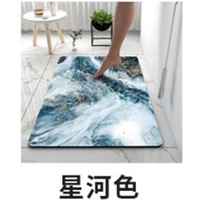 德利生活 大理石紋軟式珪藻土地墊 速乾吸水浴室地墊, 40＊60cm星河色