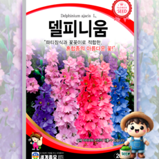 남흥원예사 델피니움 200립 원예 관상 조경 화단 용 꽃 씨 씨앗 종자 세계종묘, 1개