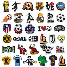 미루노 축구 클럽 실내화 꾸미기 파츠 34pcs