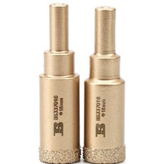 망고테크 다이아몬드 홀쏘 BS337030 18mm 2개입 고강도 타일 대리석 유리 시멘트 벽돌 타공 홀커터 홀컷터 홀캇타 홀소 기리, 1세트