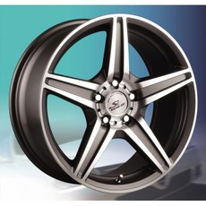 FK鋁圈 18吋 5/112 S614 亮鐵灰車面 提升操控 鋁合金, 1個