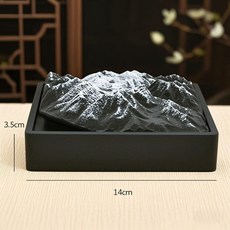 大號帶蓋防灰水泥菸灰缸 雪山客廳滅煙裝飾擺件, 阿拉斯加雪山菸灰缸, 1個