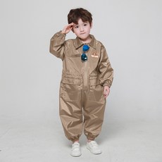 [bayb] 아동 전신 미술가운 비행사 베이지, L