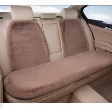 자동차 프리미엄 시트커버 극 세사 겨울 소파형 차량용방석 자동차방석, 1세트, 카멜브라운 뒷좌석