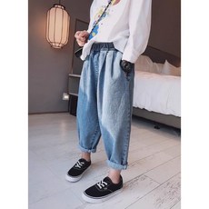 봄가을 여아 청바지 편한 데님팬츠 와이드