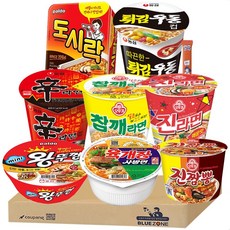 소컵라면 B세트 도시락1개 튀김우동1개 육개장사발면1개 신라면1개 참깨라면1개 진짬뽕1개 진라면매운맛1개 왕뚜껑1개 라면스틱1개, 1박스