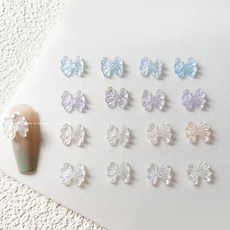 줄리본 10개 네일파츠 7x7.6mmm 젤네일아트재료, 화이트 (1623)