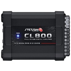 Stetsom CL 800.42옴 - RCA 및 고입력 및 90Hz 크로스오버 LPF 및 HPF가 포함된 800W RMS 4채널 증폭기