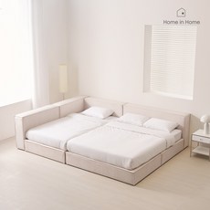 홈인홈 모나 조야 패브릭 모듈 침대 패밀리_R357, 조야 패브릭 침대 패밀리_R357, 그레이