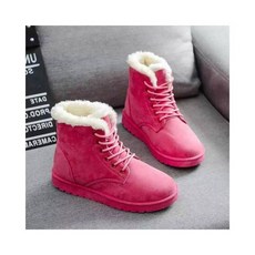 雪靴女冬季學生韓版高幫復古休閑加絨保暖棉鞋厚底防滑運動健走跑步滑雪鞋, 규격 없음, 粉色偏小建議大一碼