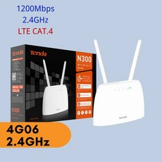 라우터공유기 공유기 무제한 유심 텐다 4G 무선 라우터 LTE CAT6 2.4&5Ghz 모뎀 와이파이 SIM 카드 슬롯 포함 AC1200 리피터 핫스팟 VPN 지원, Add US adapter, 2.4Ghz CAT4
