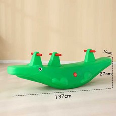 유아 3인용 2인용 플라스틱 시소 실내 야외 놀이 흔들, 1개, 3인용시소/그린/아웃도어내구성