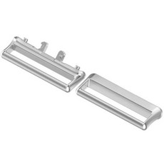 삼성 갤럭시 핏 3SM-R390 시계 밴드 커넥터 팔찌 어댑터 316L 스테인리스 스틸 교체 액세서리 1 쌍, 1개, 없음, 6) Silver Type A