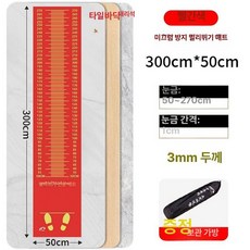 멀리뛰기 매트 학교 체육용 육상 훈련용 실기 준비 측정, 1개, 교사용 레드 300 x 50cm