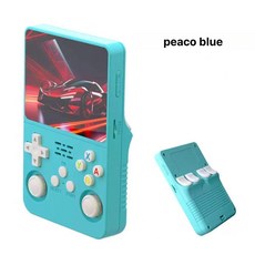 R36S 휴대용 레트로 시스템 3.5 리눅스 게임기 128G 인치 64GB, 소프트 블루 국산64G메모리