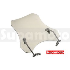 Supamoto 通用型加長擋風鏡 適用於復古車檔車街車 CT125 CB350, 淺灰, 1個