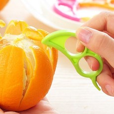 가정용 주방용품 편리한 박피도구 감귤류 필링기구 과일껍질제거기 손잡이형, 1개