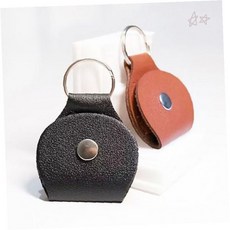 기타 피크 보관 케이스 가죽 질감 수납함 악세서리 정리 용품 미니 보관함 휴대용, 1개