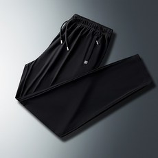 L-8XL 男生冰絲褲 排汗工作褲 彈力速乾運動長褲 涼感透氣休閒長褲