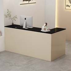 안내데스크 카운터 계산대 미용실, 120x60x90cm, 블랙+밀크커피에서좌회전(우회전시주의)