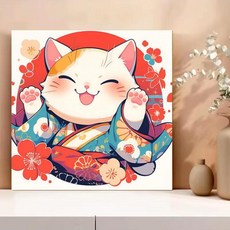 【贈內木框 可直接掛 可超取】數字油畫 20*20 油畫diy材料包 填色畫 房屋佈置, 1個, 如圖, #129