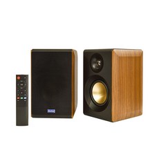 BELUGA 白鯨牌 BK4000 4吋主動式多媒體藍牙喇叭 (HDMI/RCA/USB/藍牙/光纖輸入), 木紋