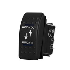윈치 인 아웃 스위치 ON 12V 순간 방수 OFF 위치 3 DPDT 블루 20A 로커 LED 리버싱, Switch Only