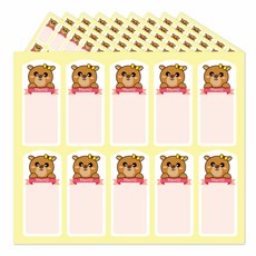 연두앵두 투약병 부착용 곰돌이BER1 스티커, 100매