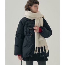 DRAWFIT WOMEN 볼드 노티드 롱 머플러 [IVORY]