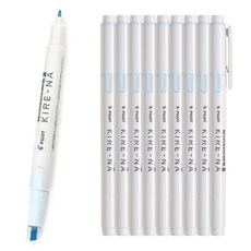 PILOT 키레나 페일 컬러 형광펜, 10개, 페일 블루, (키레나)