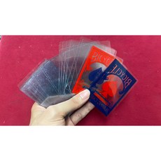 808 MAGIC 魔術道具 花切練習塑膠片 透明花切練習片 花式切牌 特技牌塊, 1個