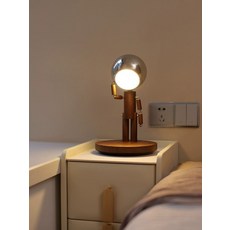 관절로봇 무드등 집들이선물 침실 무드등 우주인 LED 너도밤나무 충전식 웜, 너도밤나무 충전식 선물상자 3색