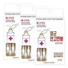 멸균 개별포장 연고 면봉, 3개, 30개입