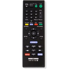 RMTB118A 소니 블루레이 디스크 DVD BD 플레이어용 리모컨 거실 또는 방용 프로그래밍 페어링 필요 없음 교체용 호환 모델 BDP185C BDP185WN, RMTB118A 소니 블루레이 디스크 DVD BD 플레