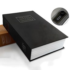 스토리빙 비밀 미니 책 휴대용 금고 중형, 블랙