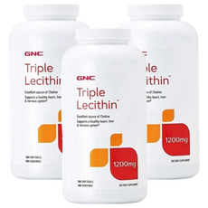 GNC 트리플 레시틴 1200mg 소프트젤, 180정, 0.89g, 3개
