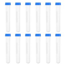 파티킬 50ML 플라스틱 원심분리기 튜브 파란색 나사 캡이 있는 원형 바닥 원심분리기 튜브 30개 및 실험실 액체용 눈금 표시 쓰기 영역, 15ml, Blue