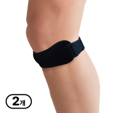 가드웰 편안한 고탄력 슬개골 무릎보호대, 블랙, 2개