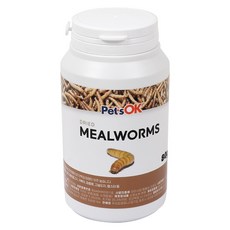 PetsOK 건조 밀웜 앵무새 메추리 병아리 사랑앵무 고슴도치 파충류 햄스터 먹이, 1개, 80g