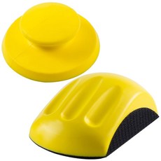 프로페셔널 연마 및 루프 핸드 샌딩 블록 5인치 마우스 원형 홀더 2개 목공용 백킹 사포 가구용 패드, 2PCS Mouse Sanding Blocks