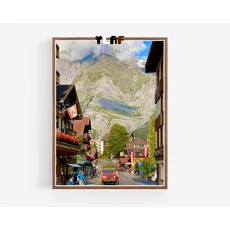 스위스 풍경 사진 포스터 캔버스 인쇄 마운트 Titlis 내추럴 뷰 벽 아트 여행 홈 룸 장식, 05 60X90cm Unframed, 13 1, 한개옵션2