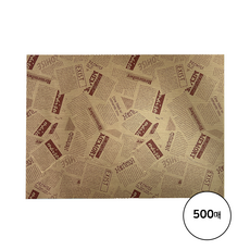 야미랩 베이킹 코팅 포장 유산지 왁스 페이퍼 브라운 38 x 28 cm, 1개, 500개입