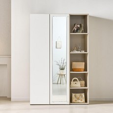 아트박스/인터데코 4자장롱 키큰장 옷장 120cm TP870, 모카그레이옷장세트