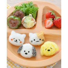 강아지&고양이 미니주먹밥세트, 옐로우, 1개