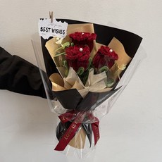 手工扭扭棒花束, F成品扭扭棒紅玫瑰,成品花束