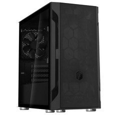 Silver Stone FARA 시리즈 강화 유리 미드 타워 Micro-ATX 케이스 SST-FAH1MB-G, 1개