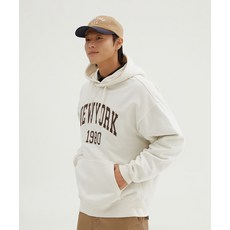 SPAO NEWYORK 아플리케 후드풀오버 기모 SPMNF4TC52