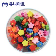 아이더스 꽃 모양비즈 통 나무비즈 악세사리부자재